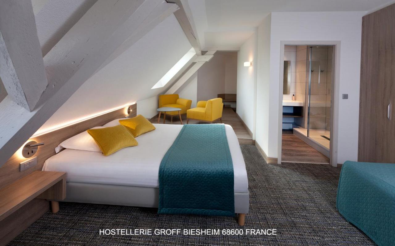 Aux Deux Clefs Hostellerie Groff Biesheim Esterno foto