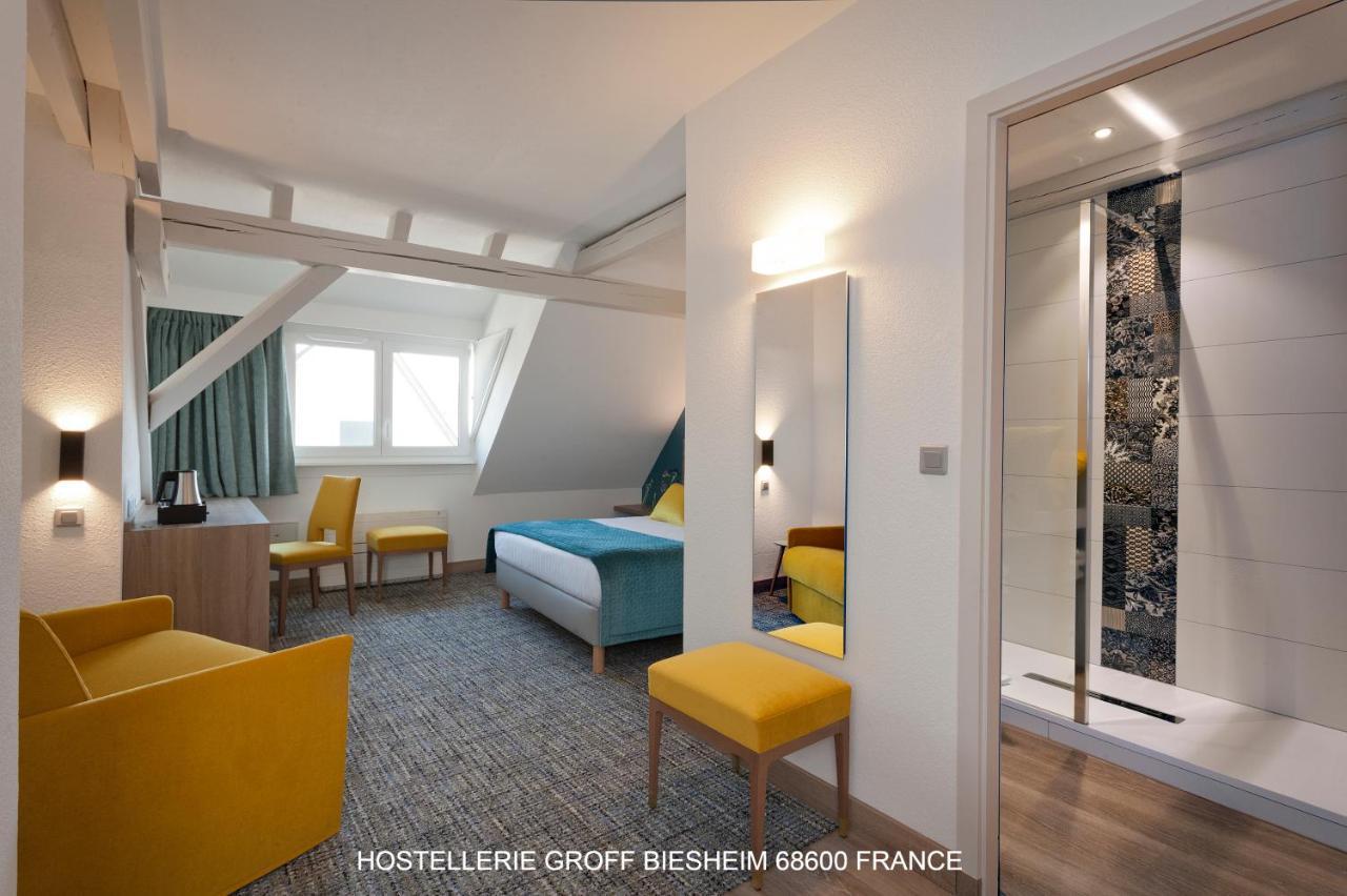 Aux Deux Clefs Hostellerie Groff Biesheim Esterno foto