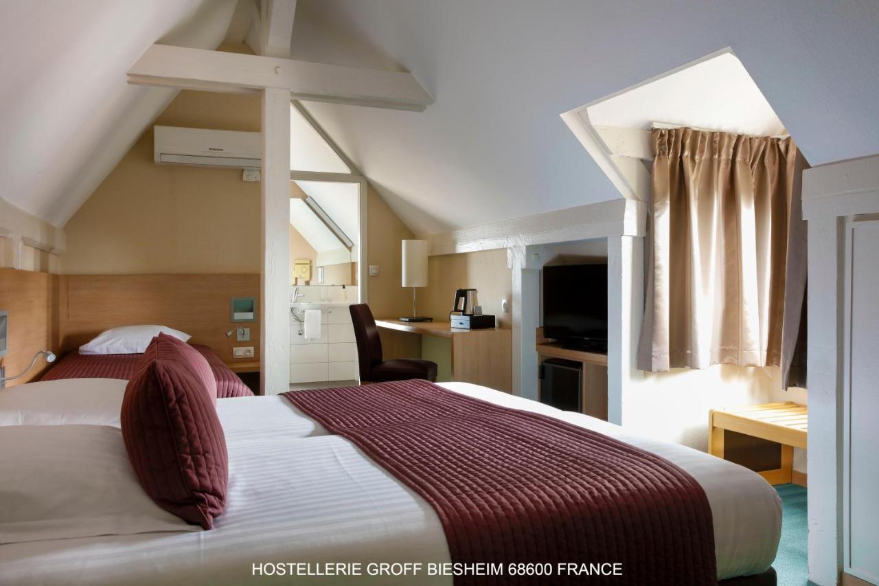 Aux Deux Clefs Hostellerie Groff Biesheim Esterno foto